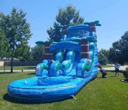 Blue Hurricane 18ft Water Slide